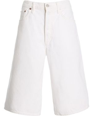 Agolde Ramona Denim Shorts - White