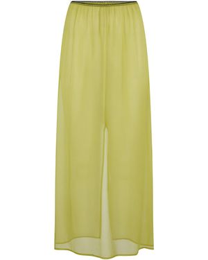 Harris Tapper Exclusive Camilla Silk Maxi Skirt - Green