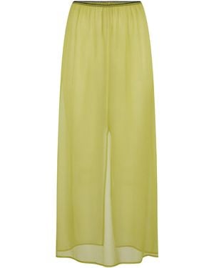 Harris Tapper Exclusive Camilla Silk Maxi Skirt - Green