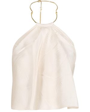 Johanna Ortiz The Root Jacquard Halter Top - Natural