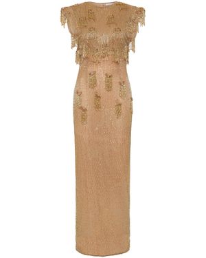 Rachel Gilbert Lani Beaded Gown - Natural