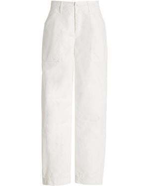 Matteau Relaxed Cotton Cargo Trousers - White