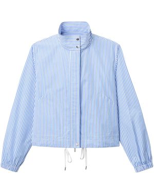 Lafayette 148 New York Cotton Bomber Jacket - Blue