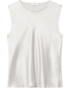 All Three Carine Silk Tank - White