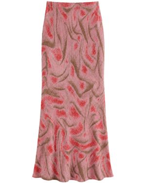 MACCAPANI Lu Jacquard Maxi Skirt - Red