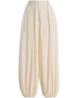 THE LATEST Dilan Cotton-Blend Lace Balloon Pants - White