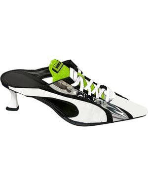 Ancuta Sarca Hera Upcycled Kitten Heel Mules - Black