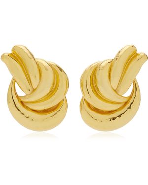 VALÉRE Samara 22K-Plated Brass Earrings - Yellow
