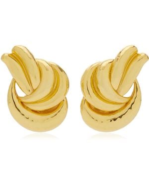 VALÉRE Samara 22K-Plated Brass Earrings - Yellow