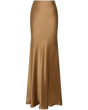 ANDRES OTALORA Sublimes Silk-Charmeuse Maxi Skirt - Natural