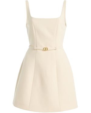Alexis Shonda Belted Cady Mini Dress - Natural