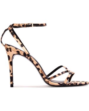 Black Suede Studio Miley Satin Sandals - Multicolour