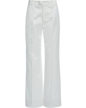 Del Core Low-Rise Cotton-Blend Wide-Leg Trousers - White