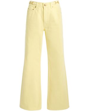 Ulla Johnson The Laurel Kick Flare Jeans - Yellow