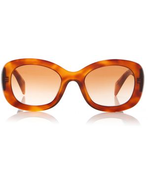 Prada Round-frame Acetate Sunglasses - Orange