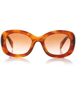 Prada Round-frame Acetate Sunglasses - Orange