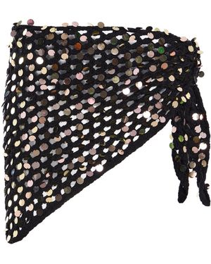 Zankov Timmy Cotton Macrame Scarf - Black