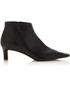 The Row Carla Leather Boots - Black