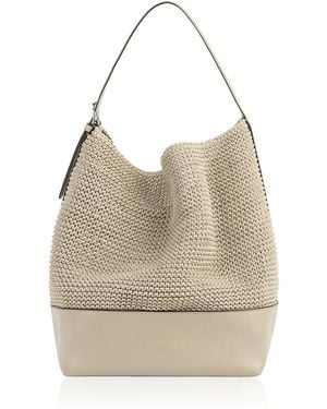 TOTEME Belted Woven-Leather Tote Bag - Natural