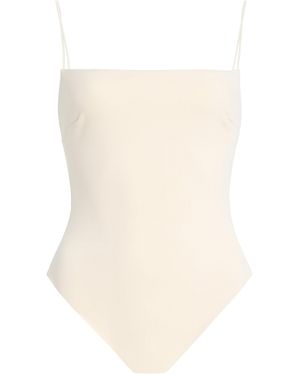 Ziah Fine Strap One-Piece Swimsuit - White