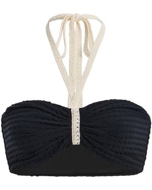 Sea Lenora Color-Blocked Bikini Top - Black