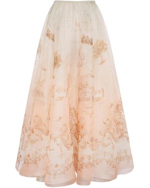Zimmermann Hypnotic Organza Maxi Silk Skirt - Natural