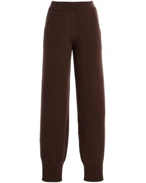 AMIYA Heritage Travel Cashmere Wide-Leg Trousers - Brown