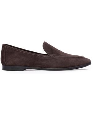 Black Suede Studio Allie Suede Loafers - Brown