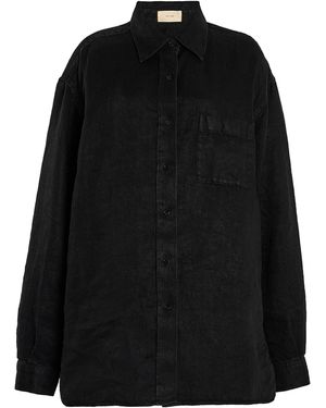 The Row Nesson Linen-Denim Shirt - Black