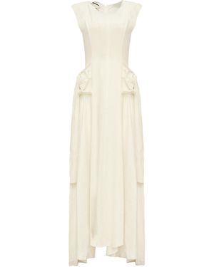 Abiola Olusola Tuusi Ruffle-Trimmed Linen Maxi Dress - White