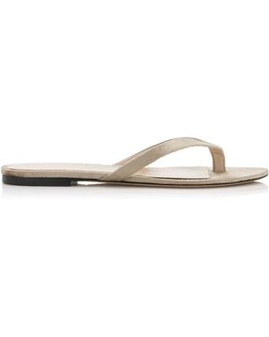 The Row Sacha Velvet Thong Sandals - White