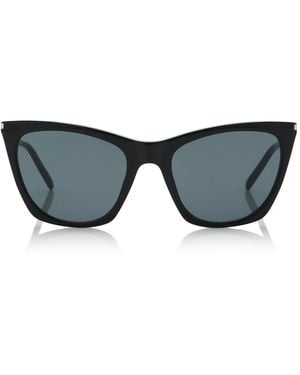 Saint Laurent Kate Cat-Eye Acetate Sunglasses - Black