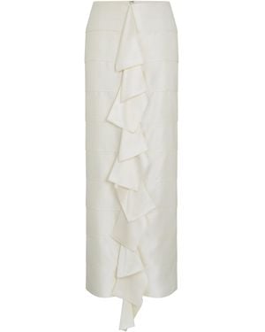 Heirlome Caroline Silk Maxi Skirt - White