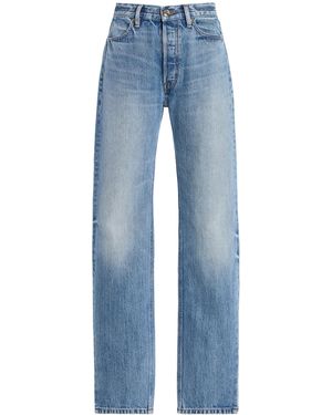 RÙADH The Agnes Rigid Mid-Rise Straight-Leg Jeans - Blue