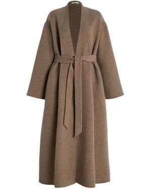 Co. Double Faced Wool-Cashmere Wrap At - Brown
