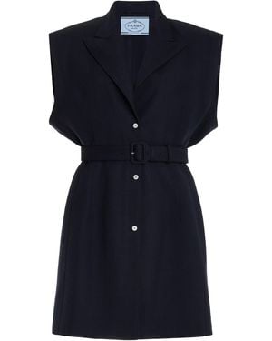 Prada Wool Mini Blazer Dress - Blue