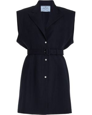 Prada Wool Mini Blazer Dress - Blue