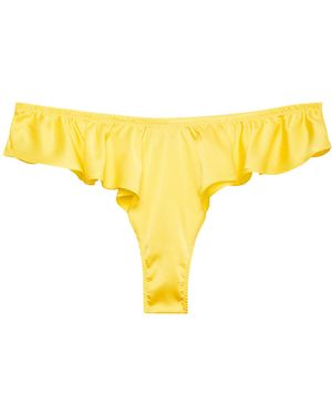 Fleur du Mal Luxe Flutter Panty - Yellow