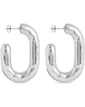 Rabanne Xl Link-Tone Hoop Earrings - Metallic