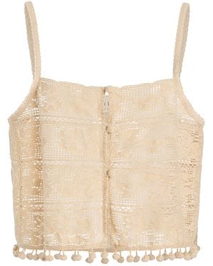 All That Remains Lucian Crocheted Cotton Top - Natural