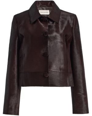 Nour Hammour Hadley Pony Hair Jacket - Brown