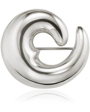 AGMES Nadia Sterling Brooch - Metallic