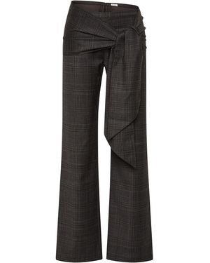 St. Agni Wool-Blend '90S Tie-Scarf Trousers - Black