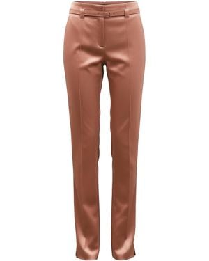 Amir Taghi Lisa Cotton-Blend Satin Trousers - Pink