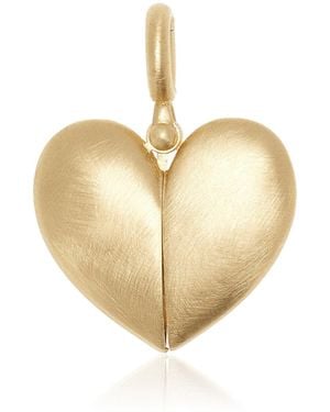 Lauren Rubinski Paulette 14k Yellow Gold Open Heart Pendant - Metallic