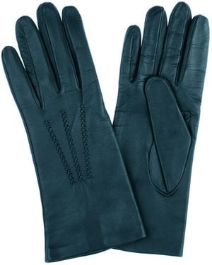 Paula Rowan Aida Leather Gloves - Blue