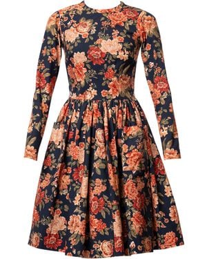 Lena Hoschek Judy Floral Cotton Dress - Red