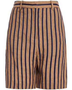 Mel Usine Helene Linen Shorts - Brown