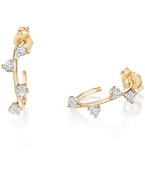 Bleecker and Prince Space 14K Diamond Earrings - Metallic