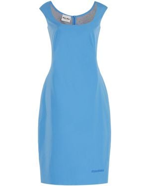 Miu Miu Cotton Poplin Midi Dress - Blue